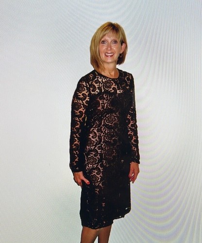 ABITO PRADA GUIPURE PIZZO della collezione A I 2008 Runway MARRONE taglia Italia 38