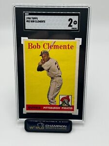 1958 Topps #52 Bob Roberto Clemente Pittsburgh Pirates SGC 2 SN