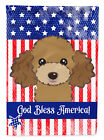 American Flag and Chocolate Brown Poodle Flag Garden Size BB2186GF