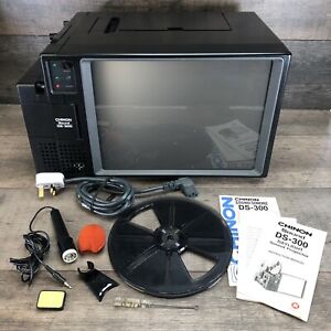 CHINON DS-300 8mm Daylight Sound Cine Projector with TV Style Screen
