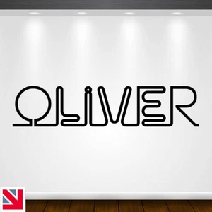 Personalised NEON Style Custom Name Boys Kids Wall Art Decal Sticker Vinyl - Picture 1 of 12