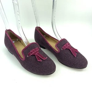 Cole Haan Womens Purple Pink Raspberry Wool & Velvet Loafers Size 5.5 B - Picture 1 of 8