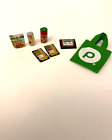 Miniature Dollhouse Grocery Bag with Groceries