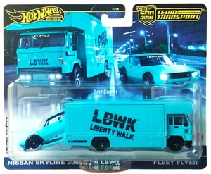 HOT WHEELS TEAM TRANSPORT #69 - NISSAN SKYLINE 200GT-R LBWK & FLEET FLYER - Picture 1 of 1