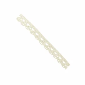Cotton Lace Ribbon Ivory Flower 1 cm x 2 m - Picture 1 of 1