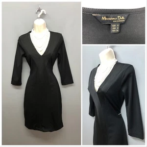 Vestido ceñido al cuerpo Massimo Dutti negro elegante pequeño elástico favorecedor - Imagen 1 de 11