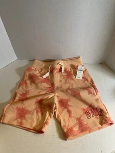 Gap Kids NEW Girls Sz S (6/7) Yellow Coral/Peach Elastic Waist Shorts Pockets - Picture 1 of 3