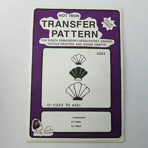 Pretty Punch Hot Iron Color Coded Transfer Pattern #2083 Shells 2-1/2x3 To 4x5 - Picture 1 of 1