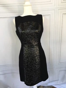 Vestido de cóctel Milly Black con panel de patente talla 6 - Imagen 1 de 8