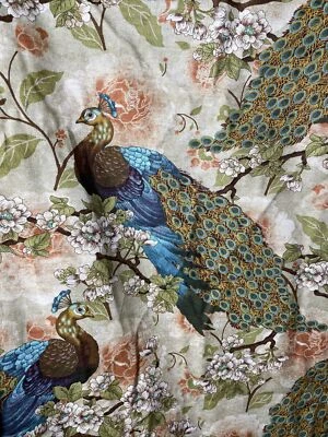 Material de costura de productos creativos de muelles florales de pavo real indio 55x45" Foto 1 de 4