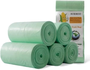 150 Biomüllbeutel 25L, AURMOO Bio Beutel 6 Gal, 100% Kompostierbare Abbaubarer M - Bild 1 von 12