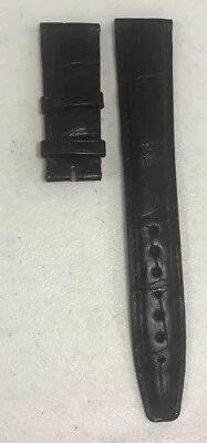 Auténtica correa de cocodrilo negra Schaffhausen IWC 20 x 18 mm A20075 Foto 1 de 2