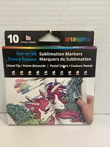 Artesprix Sublimation Markers Pastel Colors 10ct Iron On Ink NEW - Picture 1 of 8