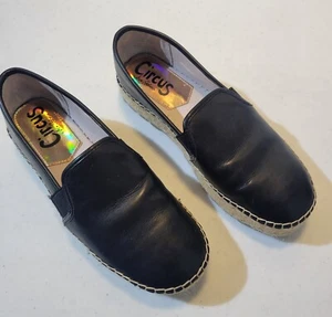 Sam Edelman Circus Women's Black Tan Camellia Platform Espadrilles Shoes Sz 9 - Picture 1 of 5