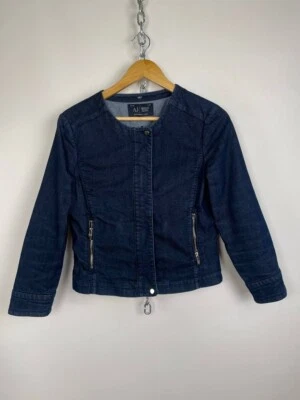 Armani Jeans Mujer Denim Azul Chaqueta Blazer Talla 44, US 8 Foto 1 de 4