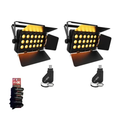 2x Chauvet DJ SlimBANK H18 ILS LED wash lights + 2 D-Fi USB Transceivers + Ties - Image 1 of 4