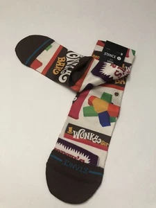 Stance Willy Wonka Bars The Chocolate Factory Crew Sock youth kids Sz M Y 11-2 - Picture 1 of 9
