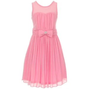 PINK Size 6 Flower Girl Dresses Wedding Formal Recital Bridesmaid Birthday - Picture 1 of 3