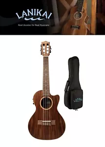 Ukelele de 5 cuerdas Lanikai Acacia tapa sólida Kula preamplificador Uke y GigBag distribuidor auténtico - Imagen 1 de 6