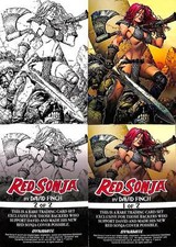  Red Sonja David Finch  KickStarter Card Set of 2 Rare