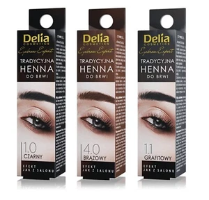 DELIA HENNA Traditional Tint Powder Eyebrow Eyelash BLACK BROWN Professional 2g - Picture 1 of 15