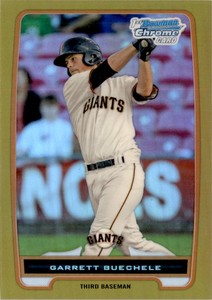 2012 Bowman Chrome Prospects Gold Refractors #BCP183 Garrett Buechele /50