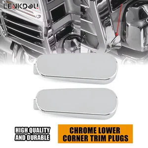 2PCS Goldwing Chrome Lower Corner Trim Plugs For 1988-2000 Honda GL1500  - Picture 1 of 11