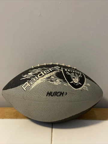 Vintage NFL Hutch Oakland Raider Football Silver and Black with Logo 11” Cover