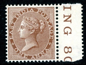 British 1865 India QV 1a Brown Wmk Scott #22 MNH L798 - Picture 1 of 6