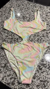 Costume da bagno ROXY pezzo unico Tropics Hype reversibile $ 110 vedi misure *leggi* - Foto 1 di 7