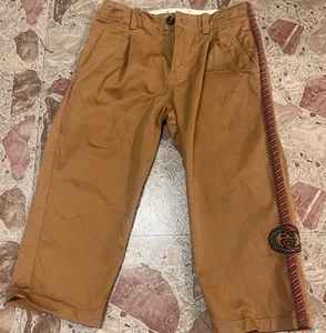 VNDS GUCCI BROWN GG PANTS PRE SCHOOL SZ 4 track web shirt - Picture 1 of 6