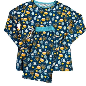 Little Sleepies Chanukka Sweets zweiteiliges Bambus Viskose Pyjama Set Herren L Neu ohne Etikett - Bild 1 von 14