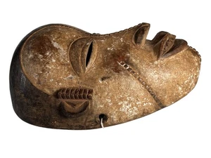 Vintage African Tribal Wooden Mask Hand Carved Wall Art Ethnic Decor Sculpture - Picture 1 of 20