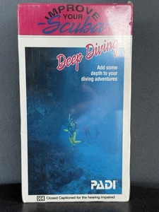 VTG PADI Improve Your Scuba VHS Video Tape Factory Sealed NEW Deep Diving 1993 - Picture 1 of 4