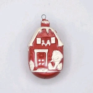 Adorno de Papá Noel en casa Irwin viscoloide vintage años 40 hecho en EE. UU. - Imagen 1 de 4