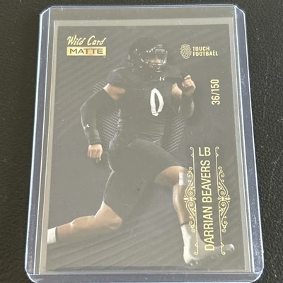 Darrian Beavers Wild Card Matte Touch Football /150 - Image 1 of 2