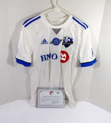 2018 Montreal Impact Quincy Amarika #30 Game Used Sign White Jersey 25 Patch M 4 - Image 1 of 4