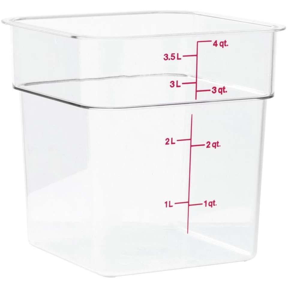 4SFSCW135 CamSquare Square Food Storage Container (4-Quart, Polycarbonate, NSF) - Image 1 of 1