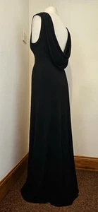 Maxi Vestido Capucha Negro COSTA Talla 14 Largo Tarde Griego Baile de graduación Fiesta Boda Invitado - Imagen 1 de 14