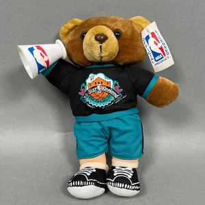 Collectible NBA All-Star Weekend Souvenir Teddy Bear San Antonio 1996 w/ Tag - Picture 1 of 11