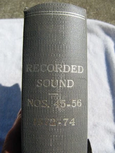 British Institute of RECORDED SOUND Journal Complete 1972-74 No 45-56 BIRS bound - Bild 1 von 4