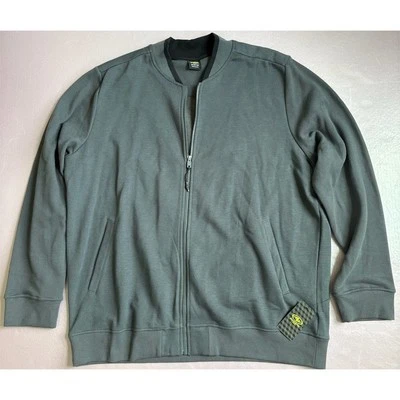 Athletic Works Men's 2XL Gray Fleece Bomber Jacket New with Tags - Image 1 of 4