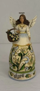Figura de ángel piedra natal Jim Shore Heartwood Creek abril #4012553 margarita diamante - Imagen 1 de 6