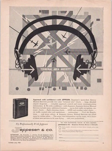 Jeppesen 1959 Vintage Publicidad Impreso Vía Aérea Manual Terminal Área Ansiedad - Imagen 1 de 1