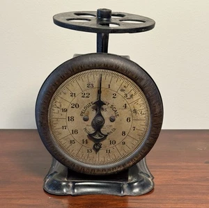 Vtg Pelouze Family Scale & Mfg Co 24 lb Chicago USA Postal Flag Eagle Antique - Picture 1 of 11
