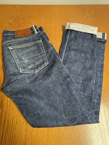 Jeans Gustin Para Hombres 30 Ribete Crudo Denim Calce Ajustado Hecho en California Botón Mosca - Imagen 1 de 18