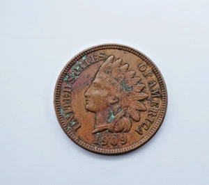 1909 Indian Head Cent AU+ Full Liberty - U2485 - Picture 1 of 4