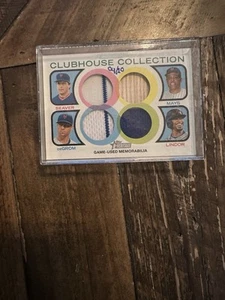 Tops Clubhouse Collection Quad Relic New York Mets 4/10 - Picture 1 of 6
