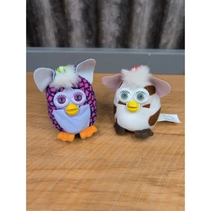 2 Vintage Furby McDonalds Happy Meal Plüsch Schlüsselanhänger Clips 2000 - Bild 1 von 8