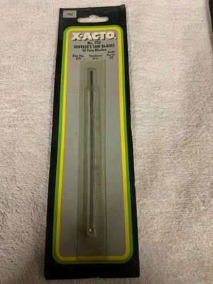 "Sierra para joyeros X-ACTO® vintage #752 extra fina 0,010"" 12 hojas en cada paquete nueva en stock" Foto 1 de 4